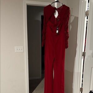 Elegant Red Jumpsuit